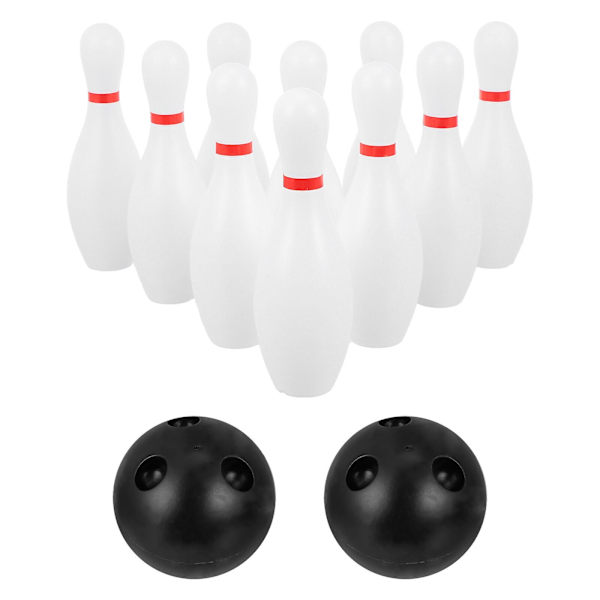 1 set av barns bowling plast bowling leksaker utomhus inomhus bowling sport leksaker (15X14.5CM, vit)