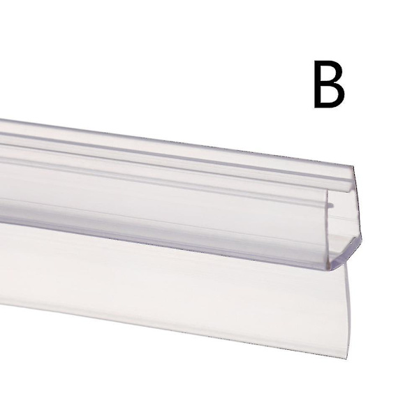 2m Dusjskjerm Tetningslist PVC Badekar Dusjskjerm Dør Tetningslist For 6 Til（8mm,B）