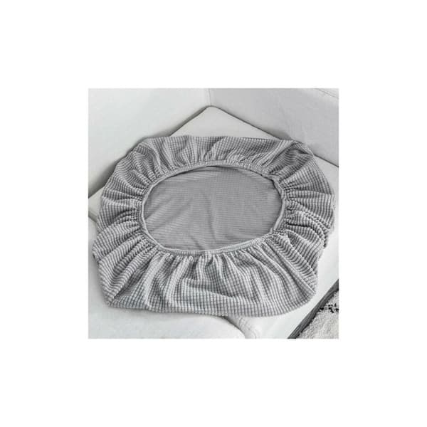 Överdrag för soffkudde, kuddfodral, halkfritt elastiskt sätesöverdrag, möbelöverdrag, bredd 65-90 cm, längd 95-135 cm (mörkgrå, 2-sits)