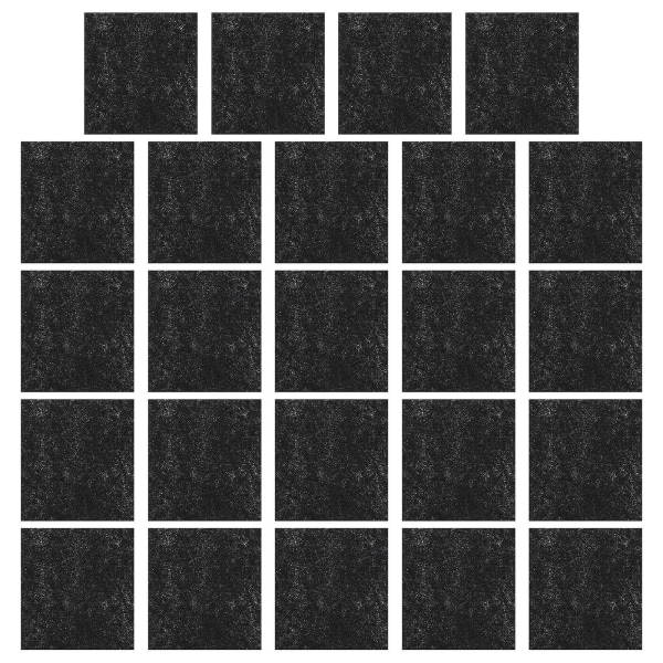 24 stykker aktivert karbon deodoriserende filterpute kattesandboksfilterpute (10,5X11,5X0,5CM, svart)
