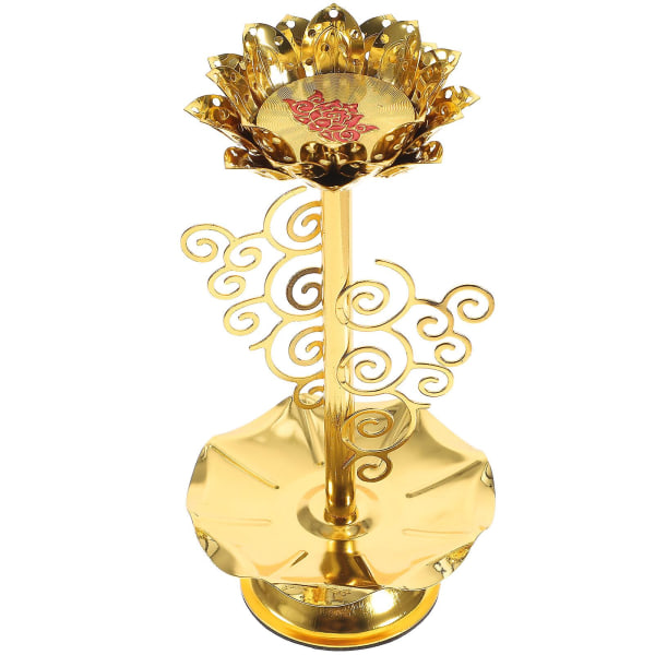 1 piece candle holder alloy candle holder candle holder windproof candle base (16X7.5X7.5CM, gold)