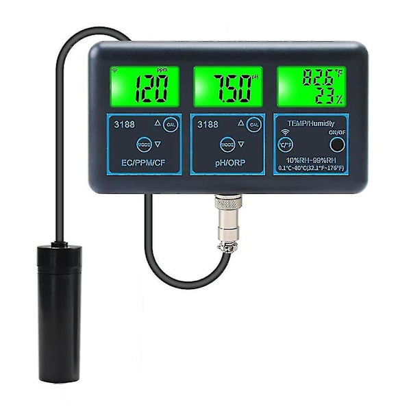 Wifi Tuya Smart Monitor Fisk Tank Akvarium Pool Online Vattenmätare Ph Orp Ppm Fuktighetstestare Eu Pl