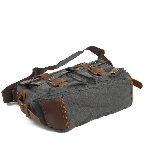 Trendig retro canvas herr väska（Ljus kaffe）