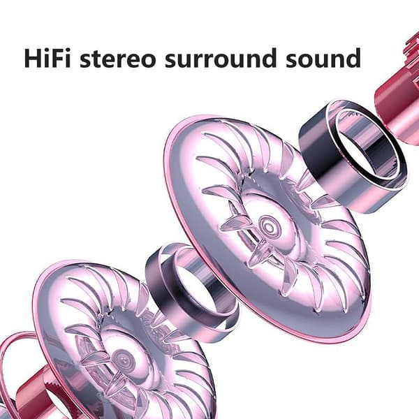 Nya Bluetooth 5.3 True Wireless Bluetooth-headset Dubbla öron i örat Mini Universal Headset Hifi Stereo Ljudkvalitet-S Bluetooth-headset 20240807（Vit）