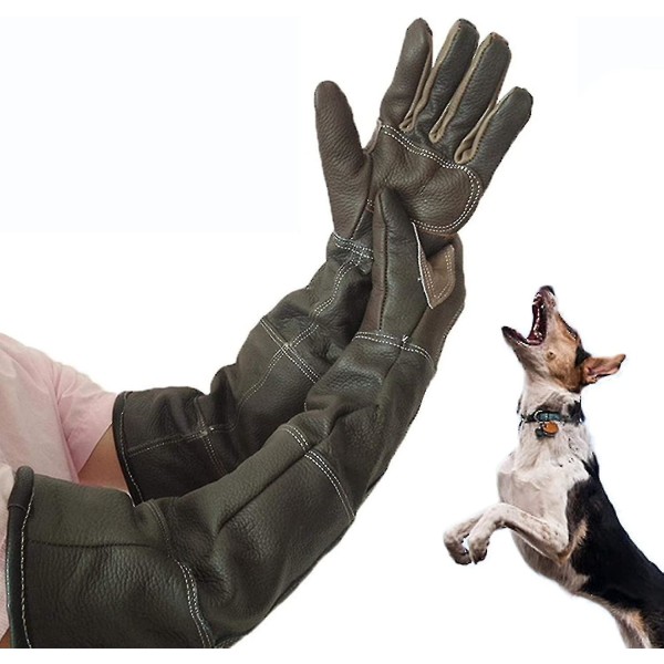 Anti-bidehandsker til katte og hunde Læderhandsker Anti-bid/ridsebeskyttelse Havearbejde Wildlife beskyttelseshandsker