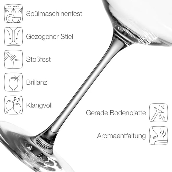 Rött vinglas, vinglasset, 380 ml glas, 2-pack
