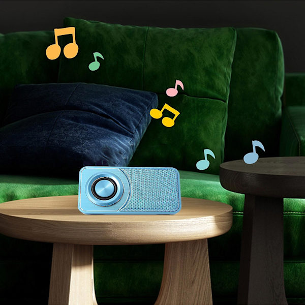 Bluetooth-högtalare Trådlös Bärbar Högtalare Med Stereoljud R-ich Bass Inbyggd Mikrofon FM-radiohögtalare 20240342（Blå）