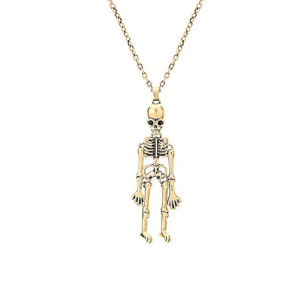 Retro Skeleton Ghost Magnetic Necklaces Halloween Necklace For Best Friend Couples Hold Hands Skull Necklaces