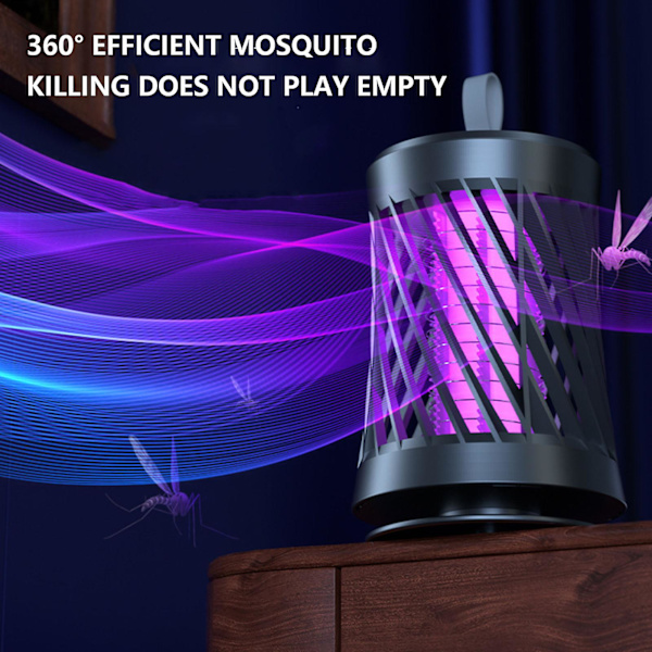 USB-laddningsbar LED-mygglampa Myggfälla Repellent USB Elektrisk För Toalett Kök Kontor Hem Mygglampa Ljus FAN0428（Grön）