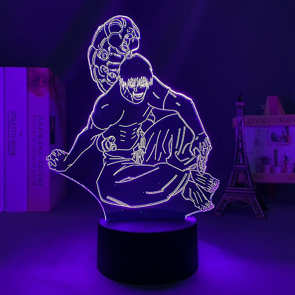 Manga LED-lys Jujutsu Kaisen Toji Fushiguro til soveværelsesindretning Natlys Jujutsu Kaisen Gave Akryl Anime 3d Lampe Værelsesindretning
