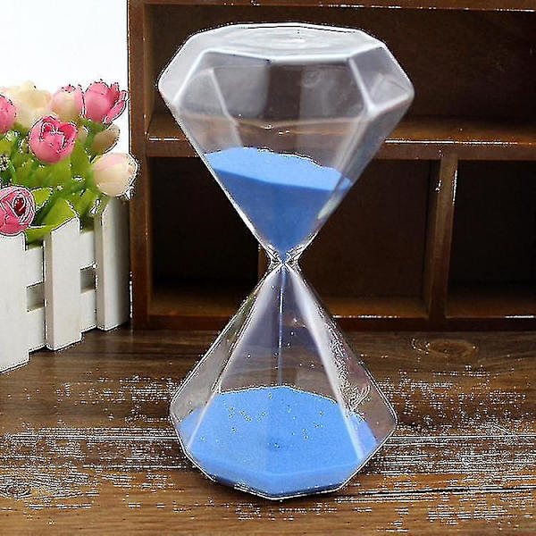 Diamant Timglas Glas Kreativ Tid Timglas Modern Enkel Heminredning Prydnad Timing Heminredning Present (15 minuter)