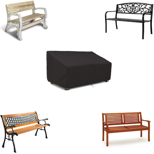 Möbelskydd för trädgård - 210D - Utomhusmöbelskydd för trädgårdsbänk - Regn- och solskydd - 193×83×84