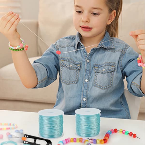 Elastisk tråd, pärlsnöre, elastisk sladd, elastisk smyckestråd, verktyg för pärlning för DIY-armband
