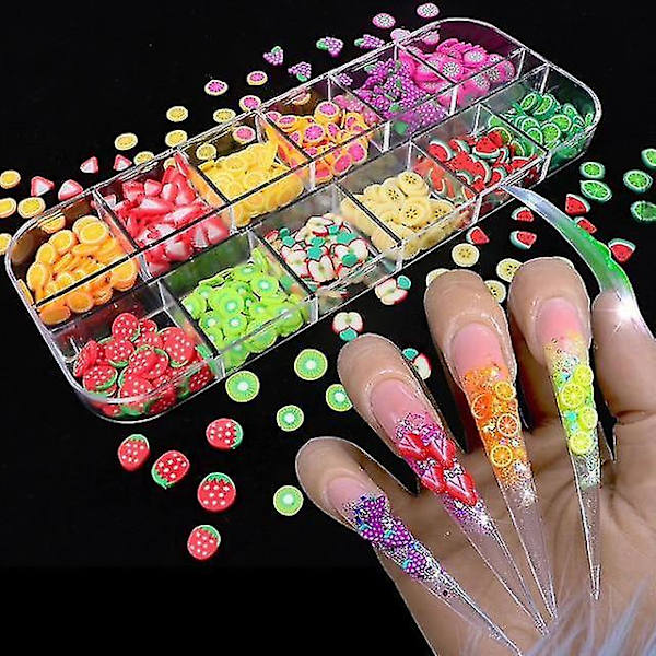 12SG Holografisk Neglekunst Glitter 3d Farve Fuld Flager