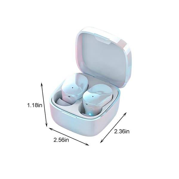 Nya Bluetooth 5.3 True Wireless Bluetooth-headset Dubbla öron i örat Mini Universal Headset Hifi Stereo Ljudkvalitet-S Bluetooth-headset 20240807（Vit）