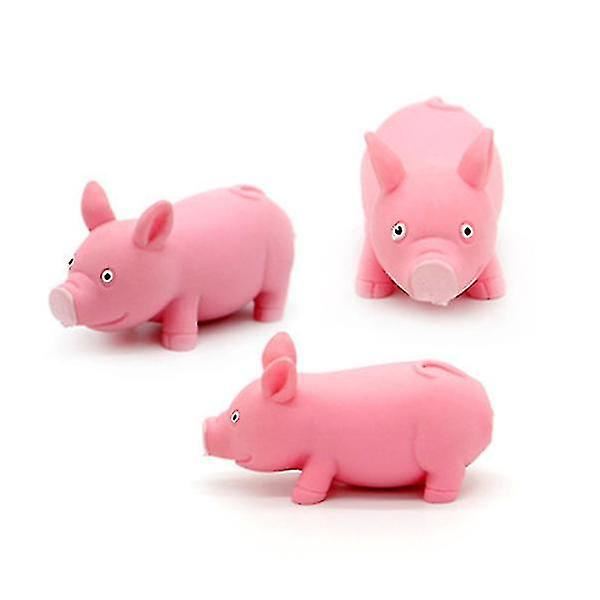 Elastisk grisventil leksak gris dekompression klämma leksak rosa
