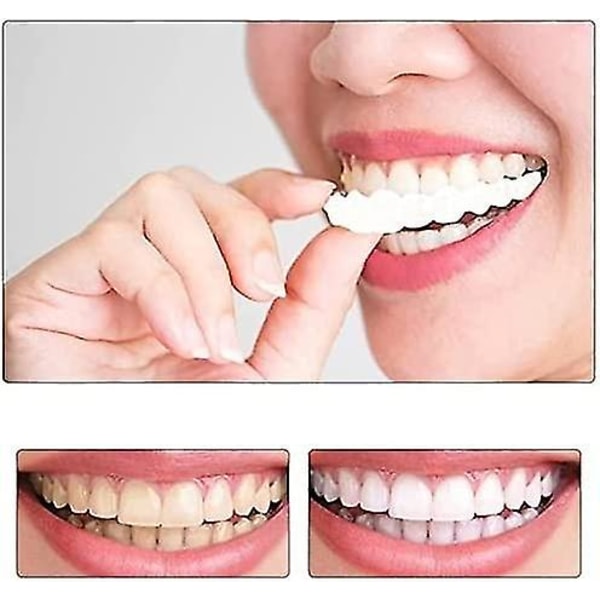 1 par kosmetiska faner Tänder Tillfälliga proteser Tänder topp och botten