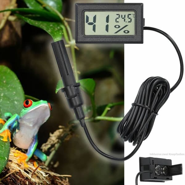 mumbi mini termometer hygrometer termo-hygrometer fuktighetstemperaturmätare med 2m sensor