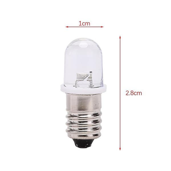 5 kpl E10 Led-lamppua E10 Dc 3v 4.5v Instrumenttilamppu E10 Ilmaisinlamppu Vanhanaikainen Taskulamppu