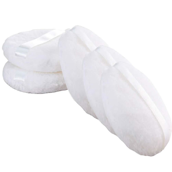 Ren bomullspuder, puderpuff, för puderfoundation, 3 tum, 5 st