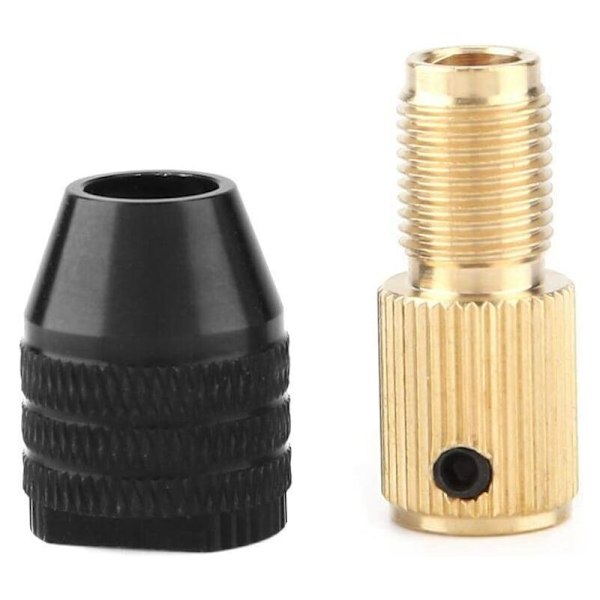 Mini nyckellös chuck, 0,3-3,4 mm (5 mm hål) spännskapacitet Mini borrchuck, hylsa Mini elektrisk borrtillbehör, för motoraxel