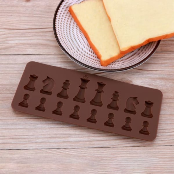 16 Cavity Silikone Chokolade Candy Forme Skak Shape til DIY