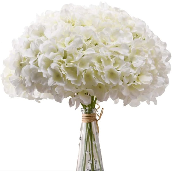 Elfenben hvid hortensia blomster kunstige til dekoration
