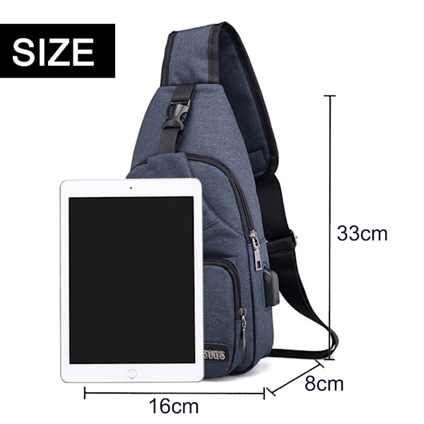Vattentät axelväska crossbody ryggsäck för män kvinnor axelväska