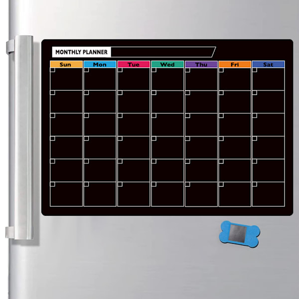 Magnetisk whiteboard selvklæbende til glatte overflader 43x30cm måned
