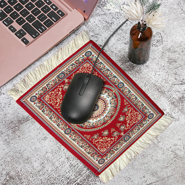 Orientalisk Matta Musmatta För Hemmakontor, Inspirerad Av Traditionella Persiska Handknutna Ullmattor Sammetliknande Mikrofiber Med Livfulla Färger