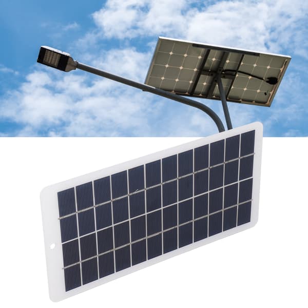 Solcellepanellader for utendørsbelysning, høyeffektivt polysilisium solcellepanel med høy lystransmisjon, 5W 12V bærbar solcelle