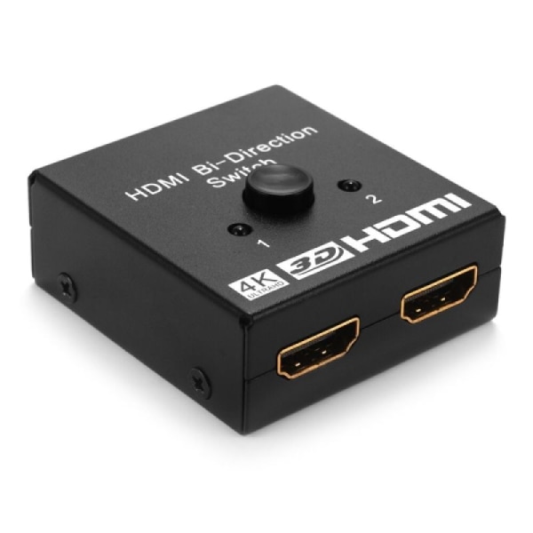 HDMI switcher to i en udgang, lyd- og videokonverter