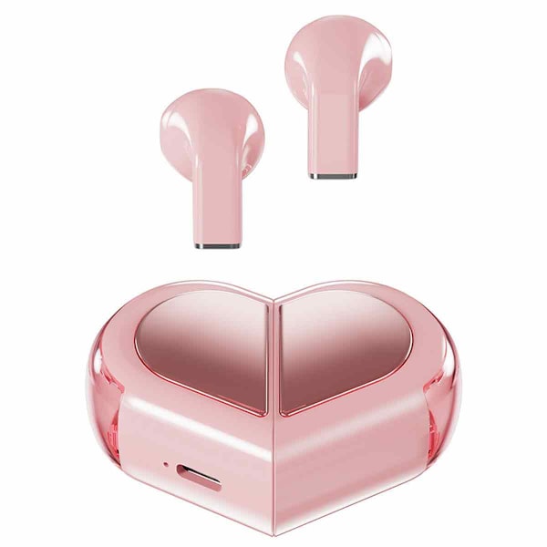 Trådløse ørepropper med mikrofon i øret hodetelefoner trådløst headset for kjærestepar til Valentinsdag for sport reise med USB C ladekabel