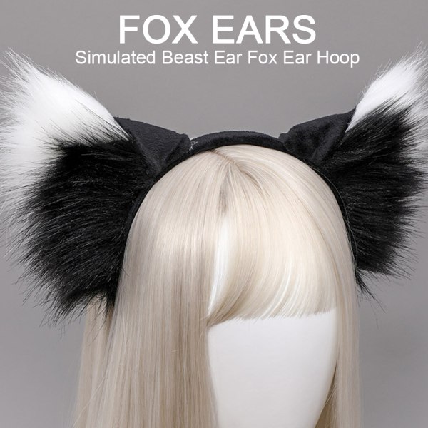 2 kpl Cat Fox tekoturkista korvat hiuspanta Halloween käsintehty