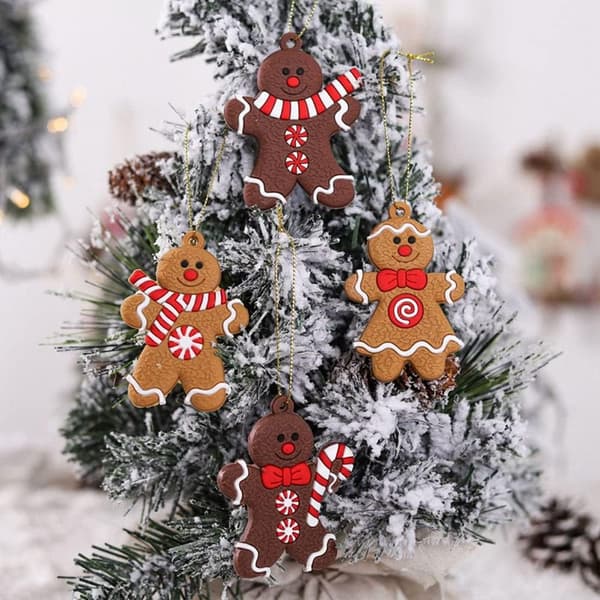 12 stycken pepparkakspynt till julgranen Pepparkakshus