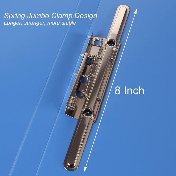 Plast Punchless Binder, Single Clip Fil med Jumbo Clamp
