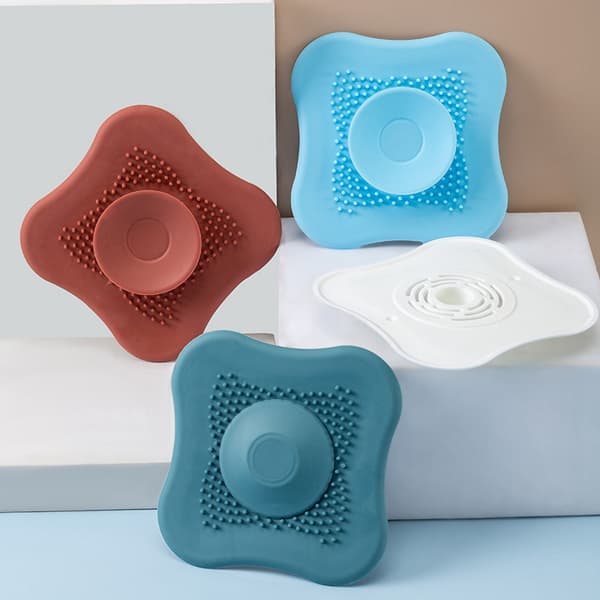 4 Kjøkkenvask Plugger, Universal Silikon Badekar Plugg Filter Plugg