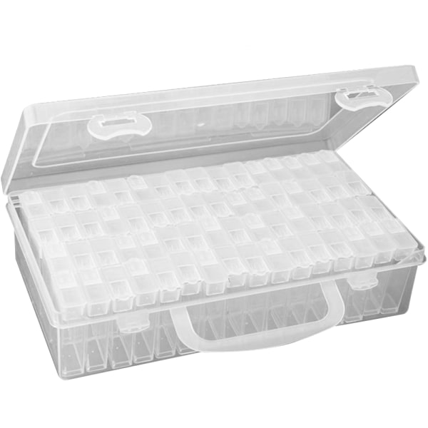 84 Gitter Transparent Box DIY Håndlavet Perle Neglekunst Box
