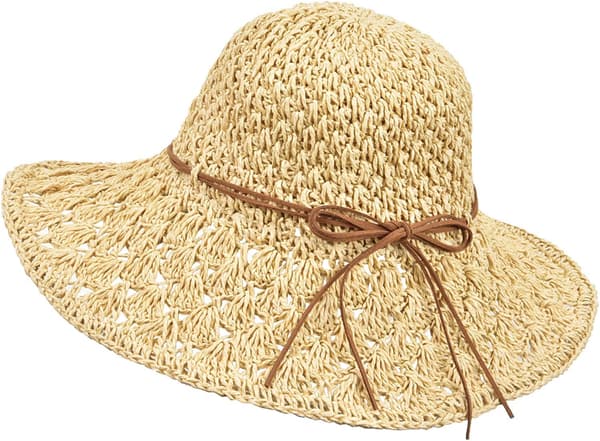 Sammenfoldelig stråhat kvinder anti-UV, dame strå Panama solhat bred