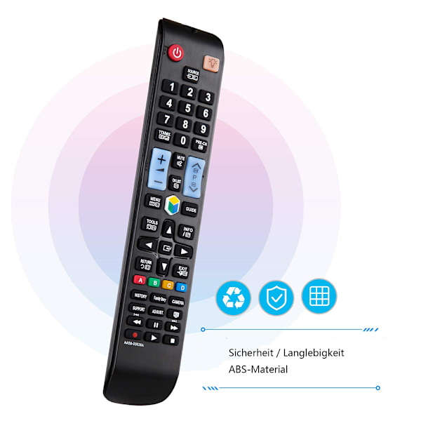 Samsung Smart TV Universell Fjärrkontroll, Robust Konstruktion i ABS-material för LCD LED TV, Långt Sändningsavstånd, Ingen Programmering Krävs, Snabb