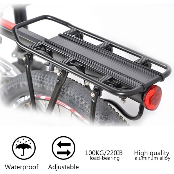 Cykelpakethållare Aluminiumlegering, Snabbmontering Cykellastbärare För 24-29 Tums Mountainbikes, Maximal Belastning Upp Till 100kg, Med