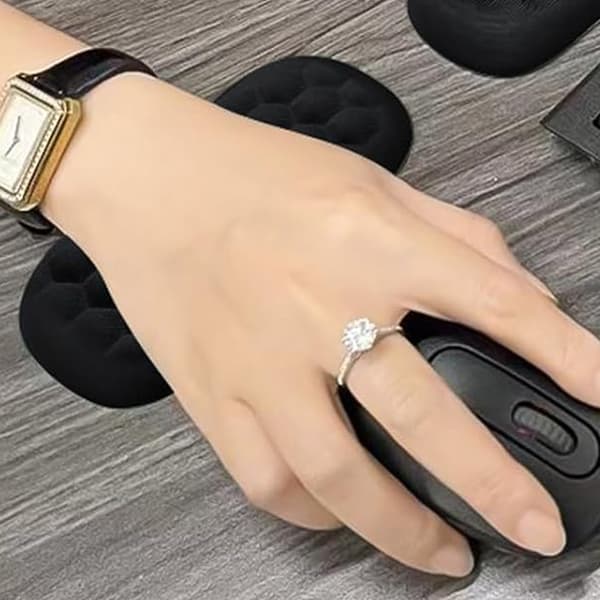 Memory foam musemåtte med håndledsstøtte, albuestøtte Ergonomisk håndledsstøttepude til lindring af håndledssmerter, velegnet til bærbare computere,