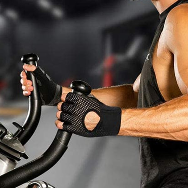 Træningshandsker Fuld håndfladebeskyttelse, sort, S