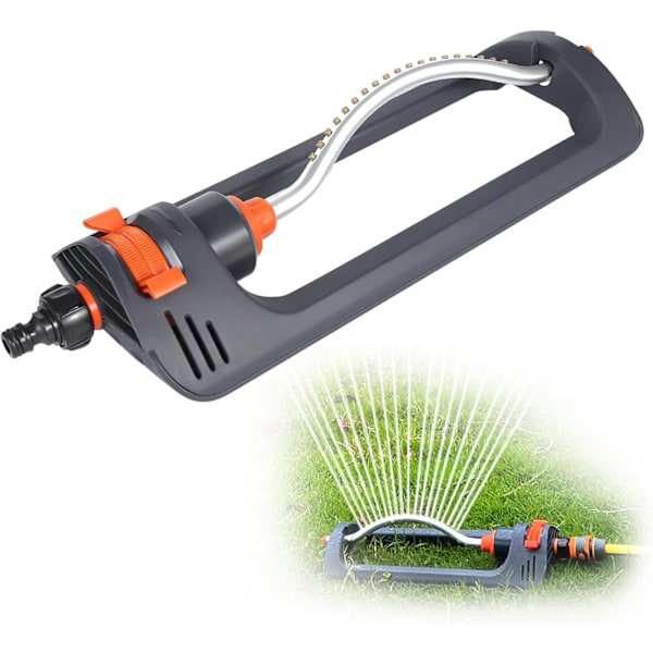 Sprinkler Watering, Oscillating Sprinkler for Irrigation Up to 250 m², 19 Hole Garden Sprinklers, Adjustable Irrigation Width and Direction