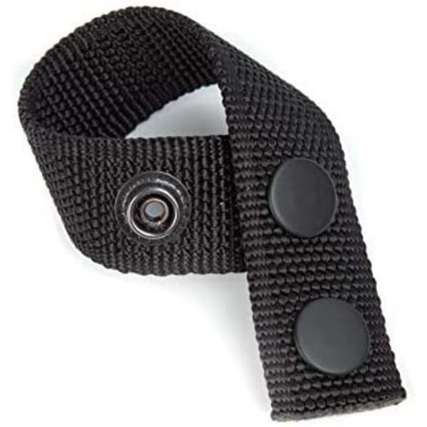 Belteholder med doble snapper, sikkerhetsbelte, svart 8-pakning