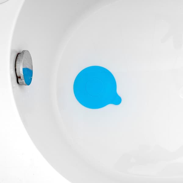 Diameter 13,3 cm, (blå), 2 pakker, afløbsprop til badekar, bruser,