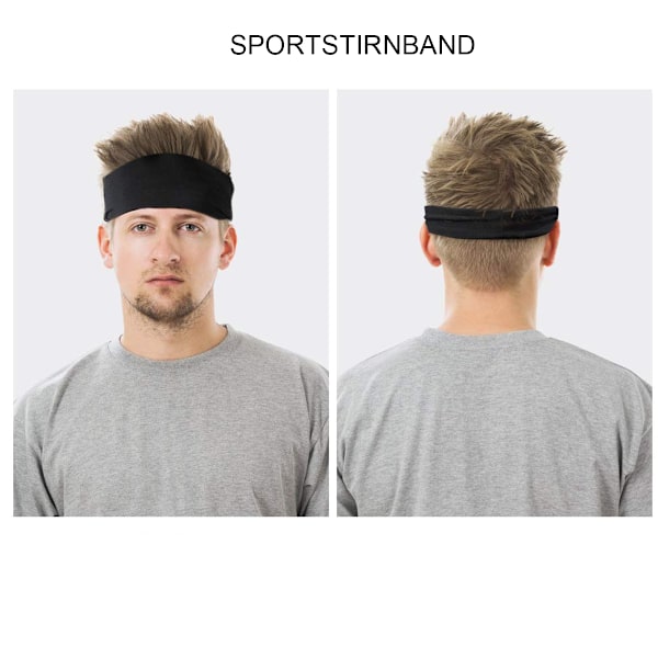 Snabbtorkande Hårband, Halkfritt Polyestergrepp för Män och Kvinnor, Lättviktigt och Stretchigt, Absorberar och Avdunstar Svett Snabbare än Vanlig Bomull