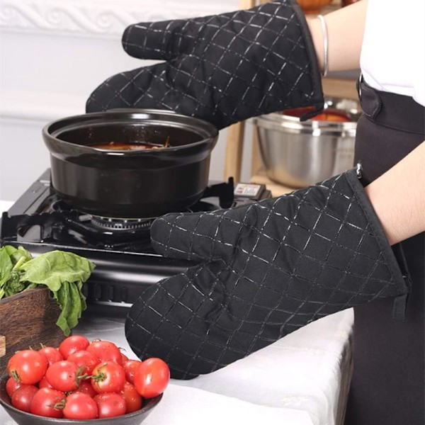 Ugnsvantar med silikontexturerad yta, flexibelt grepp för matlagning, bakning, grillning (1 par)