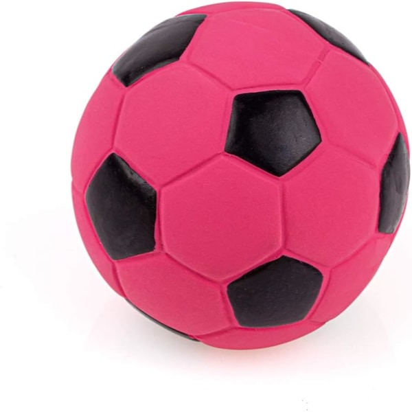 Fotboll med Pip-ljud, Hundleksak i Latex för Små Hundars Interaktiva Lek, Set med Tre för Ökad Smidighet & Lindring av Uttråkning