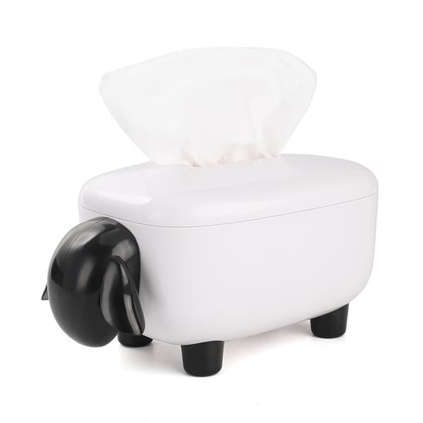 1 st Söt Får Tissue Box Förvaringslåda (Svart)